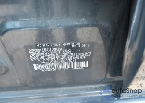 2013 Subaru Impreza 2.0I Limited z USA, uszkodzony, nr VIN JF1GJAH63DH006284